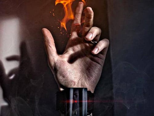 Pyro Mini Fireshooter editorial photograph