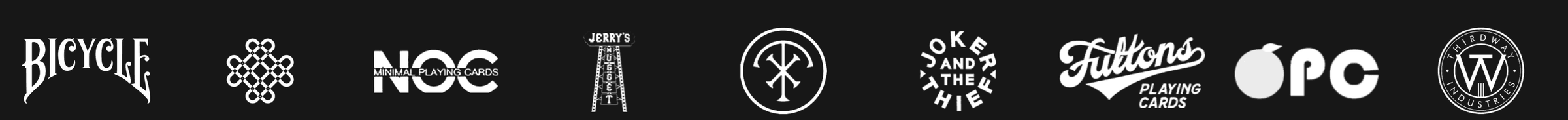 Bicycle, NOC, Jerry’s Nuggets, Fulton’s and other top playing card brands